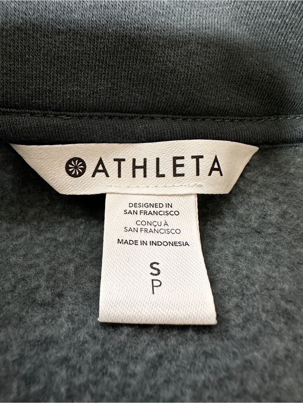 Athleta Forever Fleece 1/4 Zip Sweatshirt Oversized Pullover Size S - Picture 4 of 11
